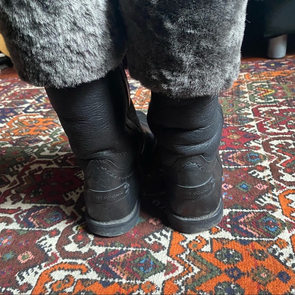 Frye Black Leather Lined Winter Boots Sz:8 - Picture 3 of 6